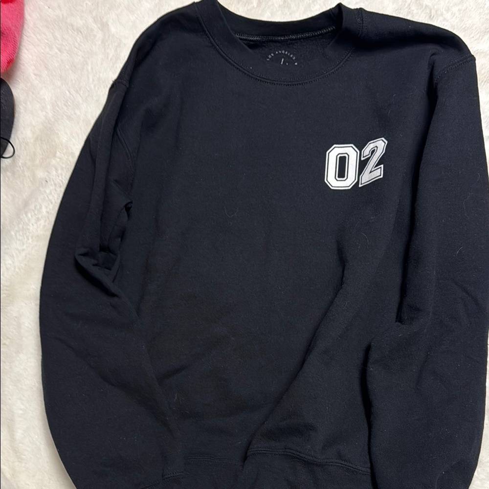 PacSun Black and White Crewneck Sweater with Bold Graphic